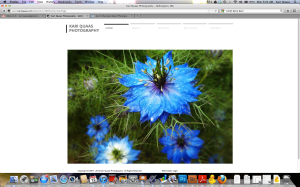 The new home page for my photography website.