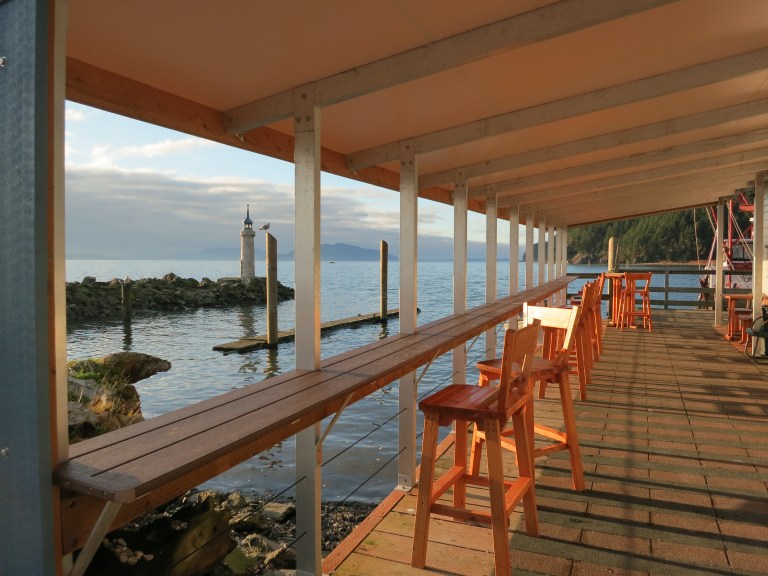 The deck at Taylor Shellfish