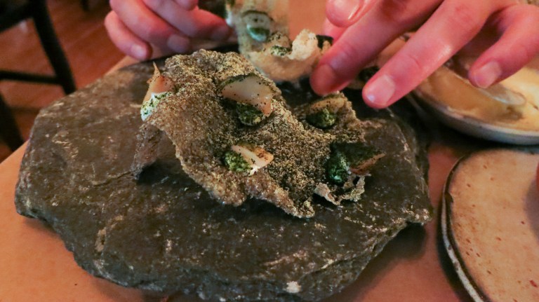 Crispy halibut skins